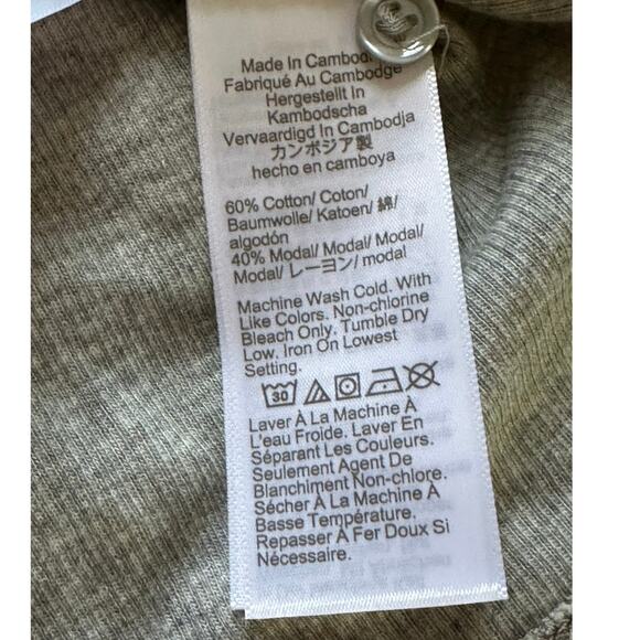 J. Crew gray ribbed button front midi dress womens Sz large new  Long sleeve - Picture 15 of 16